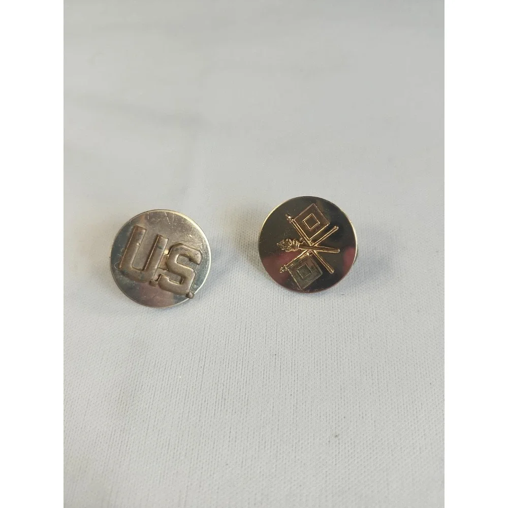 US Army Signal Corps Collar Disc Pin